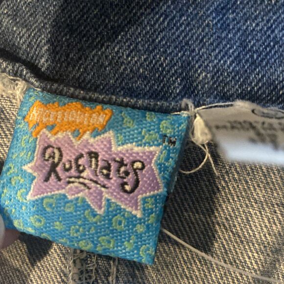Vintage 1998 Nickelodeon Rugrats Denim Overall Dress Viacom Embroidered SZ 4 REA - Picture 11 of 16